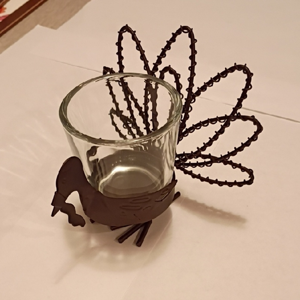 Yankee Candle turkey votive candle holder